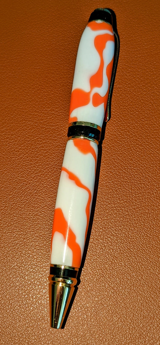 Striped Hand-turned Acrylic Cigar Pen