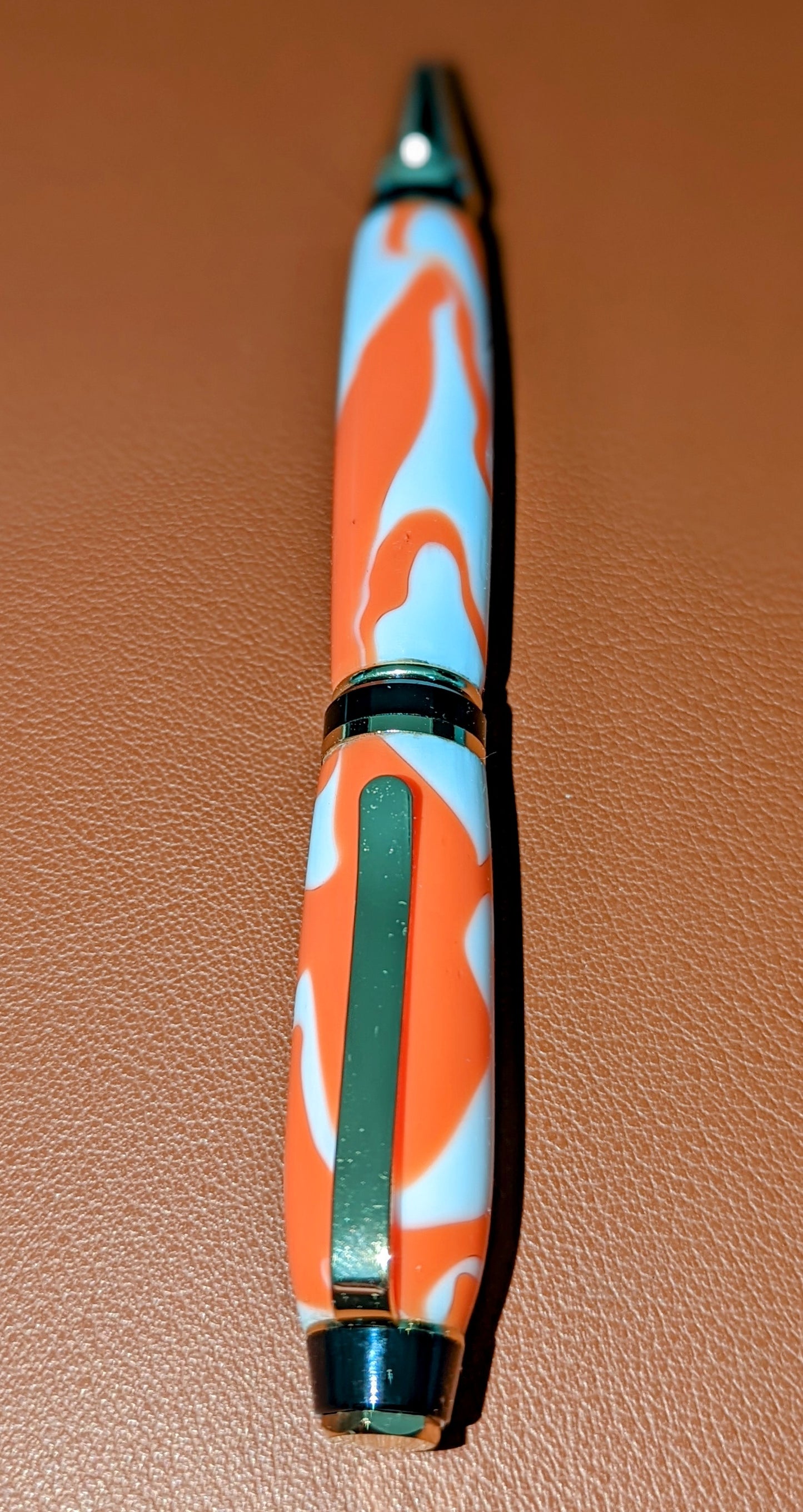 Striped Hand-turned Acrylic Cigar Pen