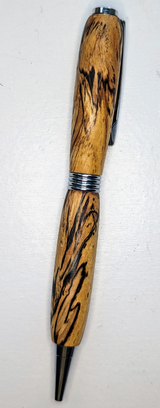Spalted Applewood Slimline Pen