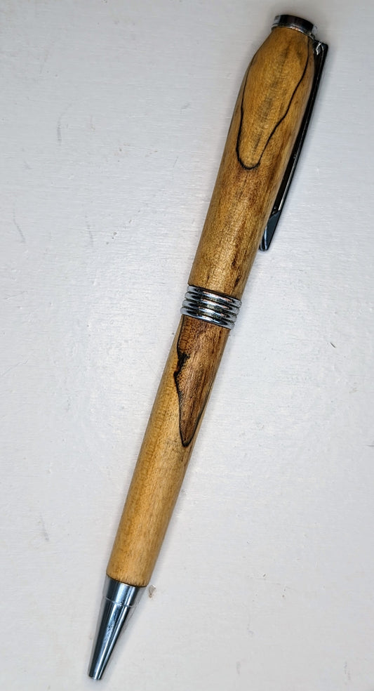 Spalted Applewood Slimline Pen